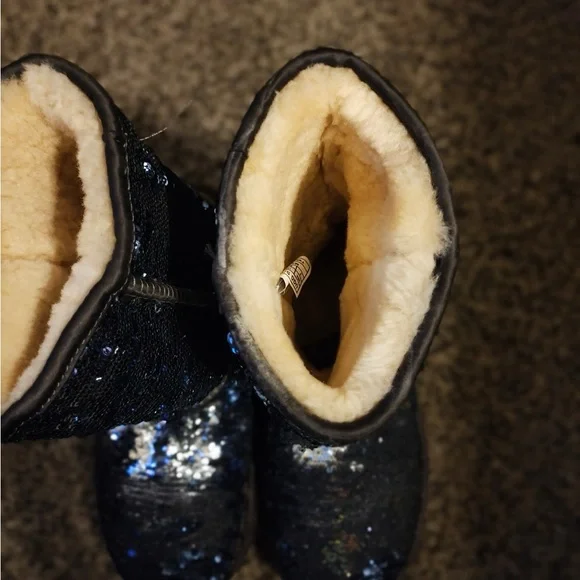 UGG Sparkly Blue and Silver Boots - Picture 3 of 5
